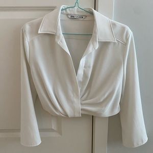 Zara Cropped Blouse in size S